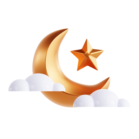 반달  3D Icon