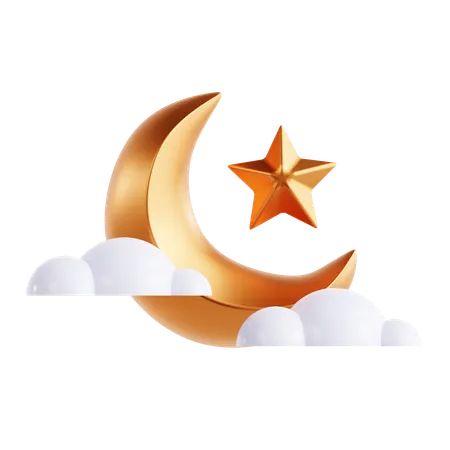반달  3D Icon