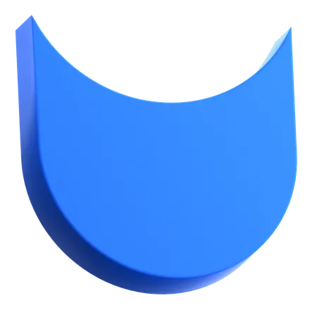 Half Moon  3D Icon