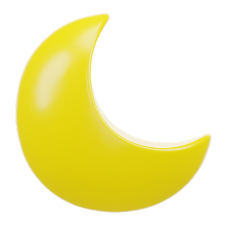 Half Moon  3D Icon