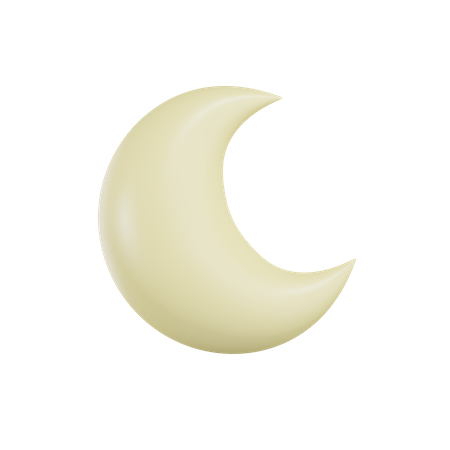 Half Moon  3D Icon