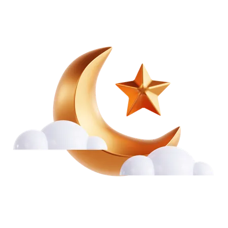 Half Moon  3D Icon