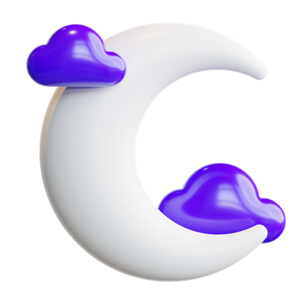 Half moon  3D Icon