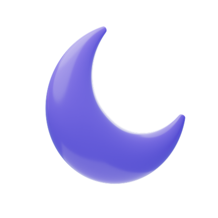 Half Moon  3D Icon