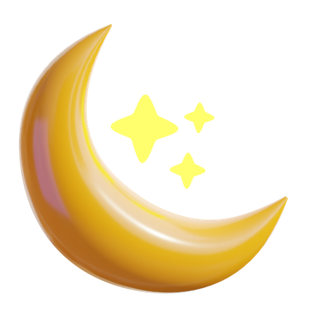 Half Moon  3D Icon