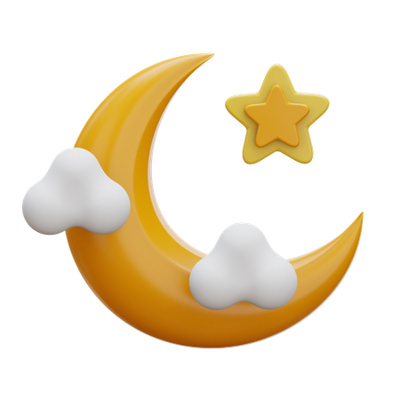 Half Moon  3D Icon