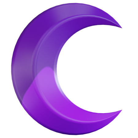 Half Moon  3D Icon