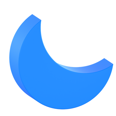 Half Moon  3D Icon