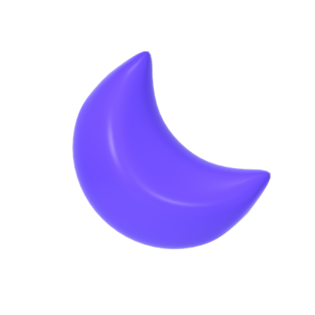 Half Moon  3D Icon