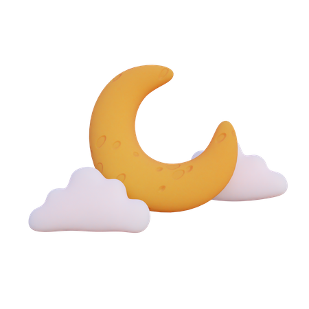 Half Moon  3D Icon