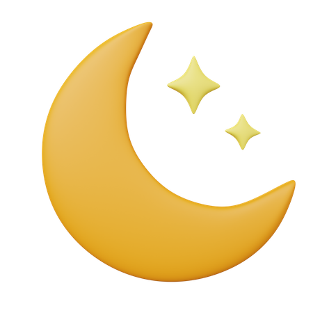 Half moon  3D Icon