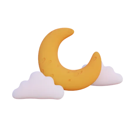 3 D Illustration Of Half Moon Perfect For 3 D Icon Halloween Themed Etc 3D Illustration