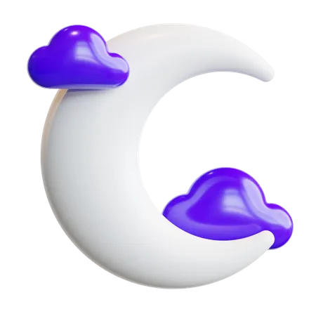 Half moon  3D Icon