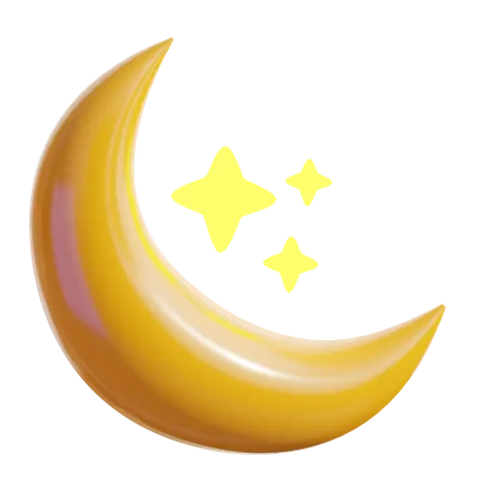 Half Moon  3D Icon