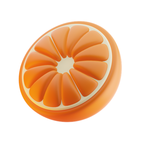 Half Orange  3D Icon