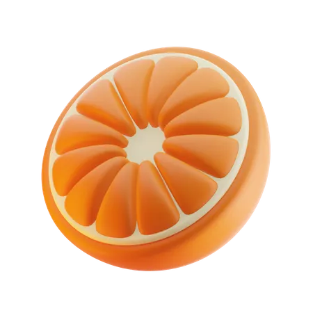 Half Orange Fruit 3 D Illustration 3D Icon