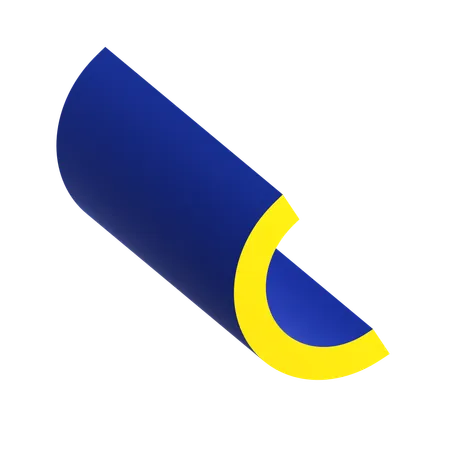 Meio tubo oco  3D Icon