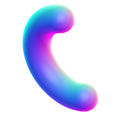 Half Ring Abstract Shape  3D Icon