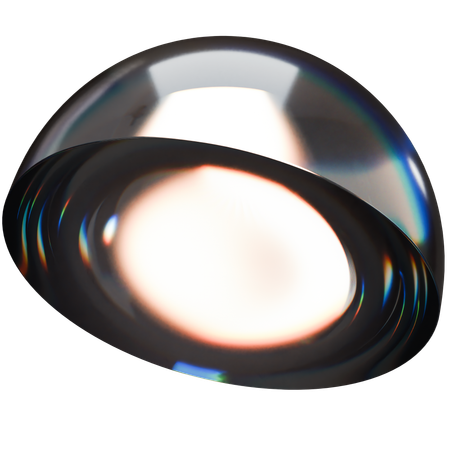 Half Round Shape  3D Icon