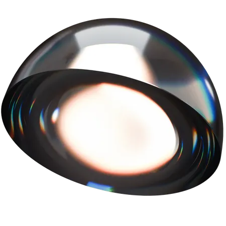 Half Round Shape  3D Icon