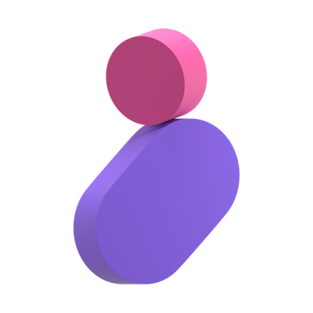 Half Rounded Rectangle & Circle 2  3D Icon
