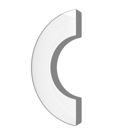 Half Sharp Donut  3D Icon