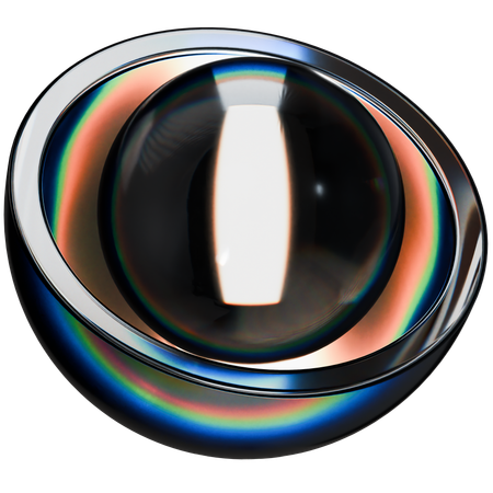 Half Sphere Abstract Shape  3D Icon