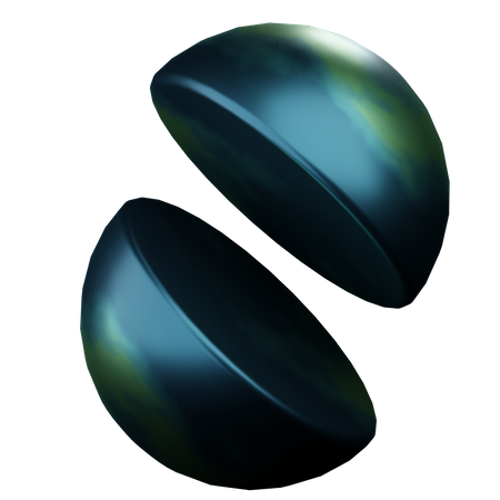 Half Sphere Shape  3D Icon