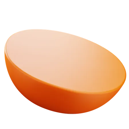 3 D Half Sphere Shape Illustration 3D Icon
