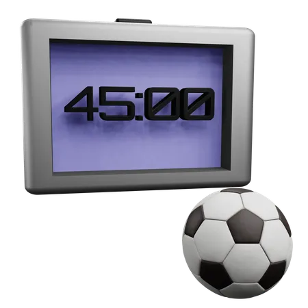 Half Time Football Match  3D Icon