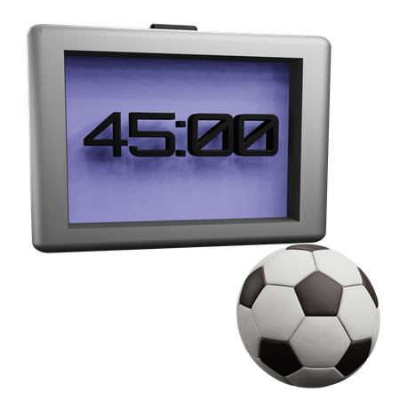 Half Time Football Match  3D Icon