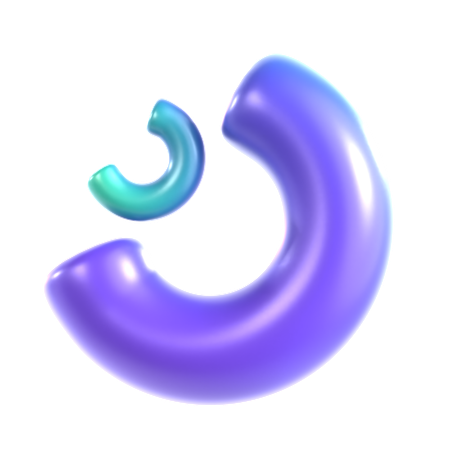 Half Torus Abstract  3D Icon