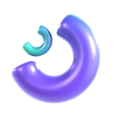 Half Torus Abstract  3D Icon
