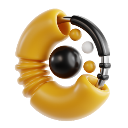 Half Torus Abstract  3D Icon