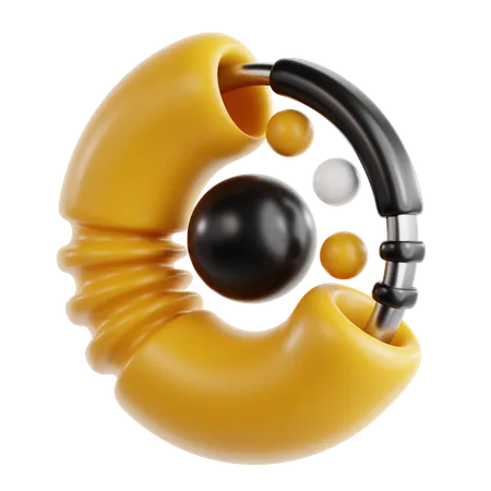 Half Torus Abstract  3D Icon