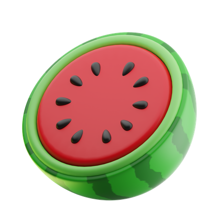 Half Watermelon  3D Icon