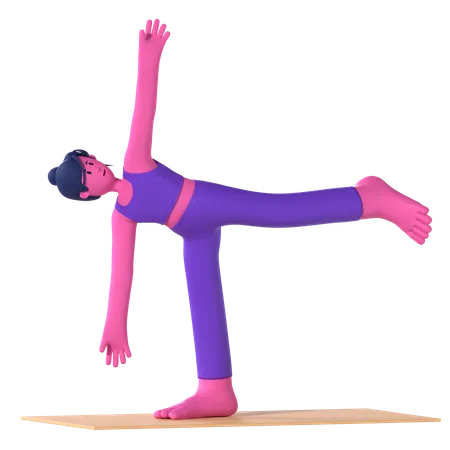 Halfmoon Pose  3D Icon