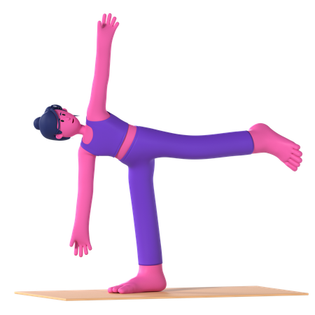 Halfmoon Pose  3D Icon