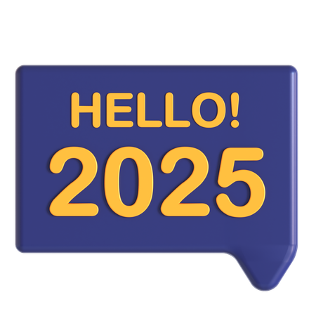 Hallo 2025  3D Icon