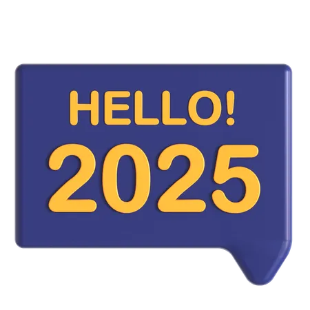 Hallo 2025  3D Icon