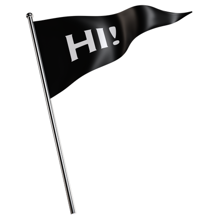 Hallo Flagge  3D Illustration