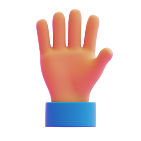 Hallo Fünf Handbewegung  3D Icon