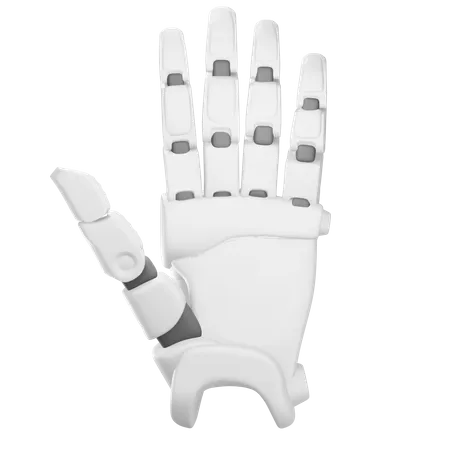 Hallo Roboterhand  3D Illustration