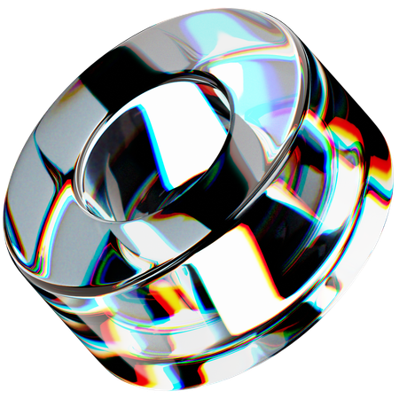 Hallow Circle Glass  3D Icon