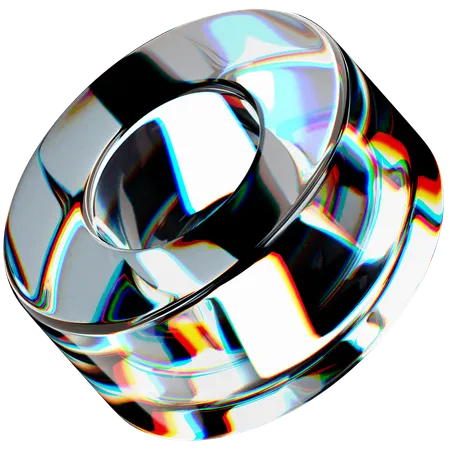 Glass Dispersion Effect 3D Icon