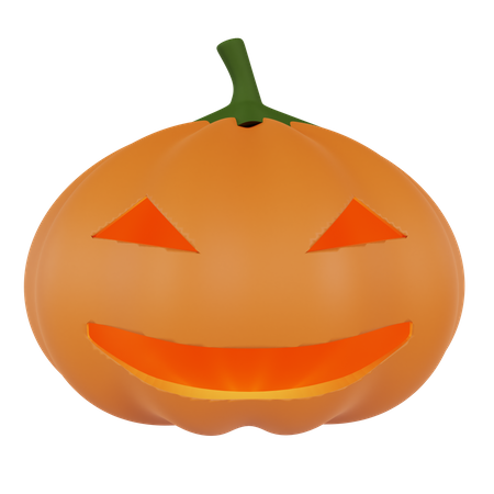 Sorriso de abóbora de Halloween laranja  3D Icon