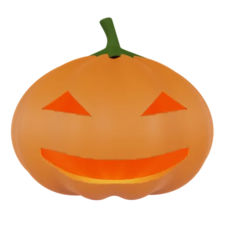 Sorriso de abóbora de Halloween laranja  3D Icon