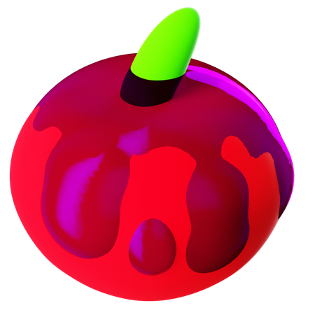 Halloween-Apfel  3D Icon