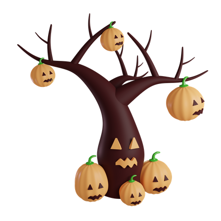 Arbre effrayant d'Halloween  3D Icon