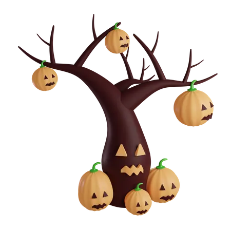 Arbre effrayant d'Halloween  3D Icon